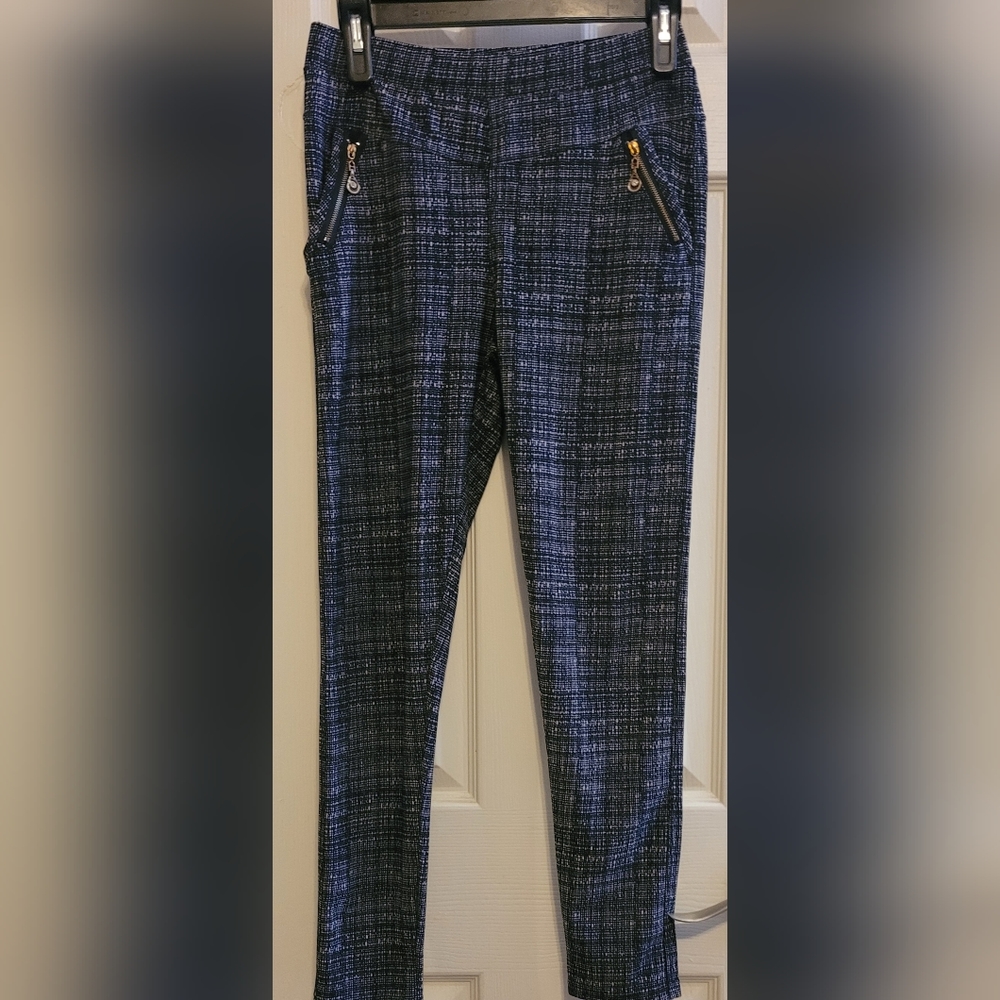 Black and white stretch pants